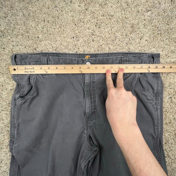 Carhartt Relaxed Fit Pants Size 40x32 Gray Adult Men’s Straight Cut Zipper Fly - Picture 14 of 15